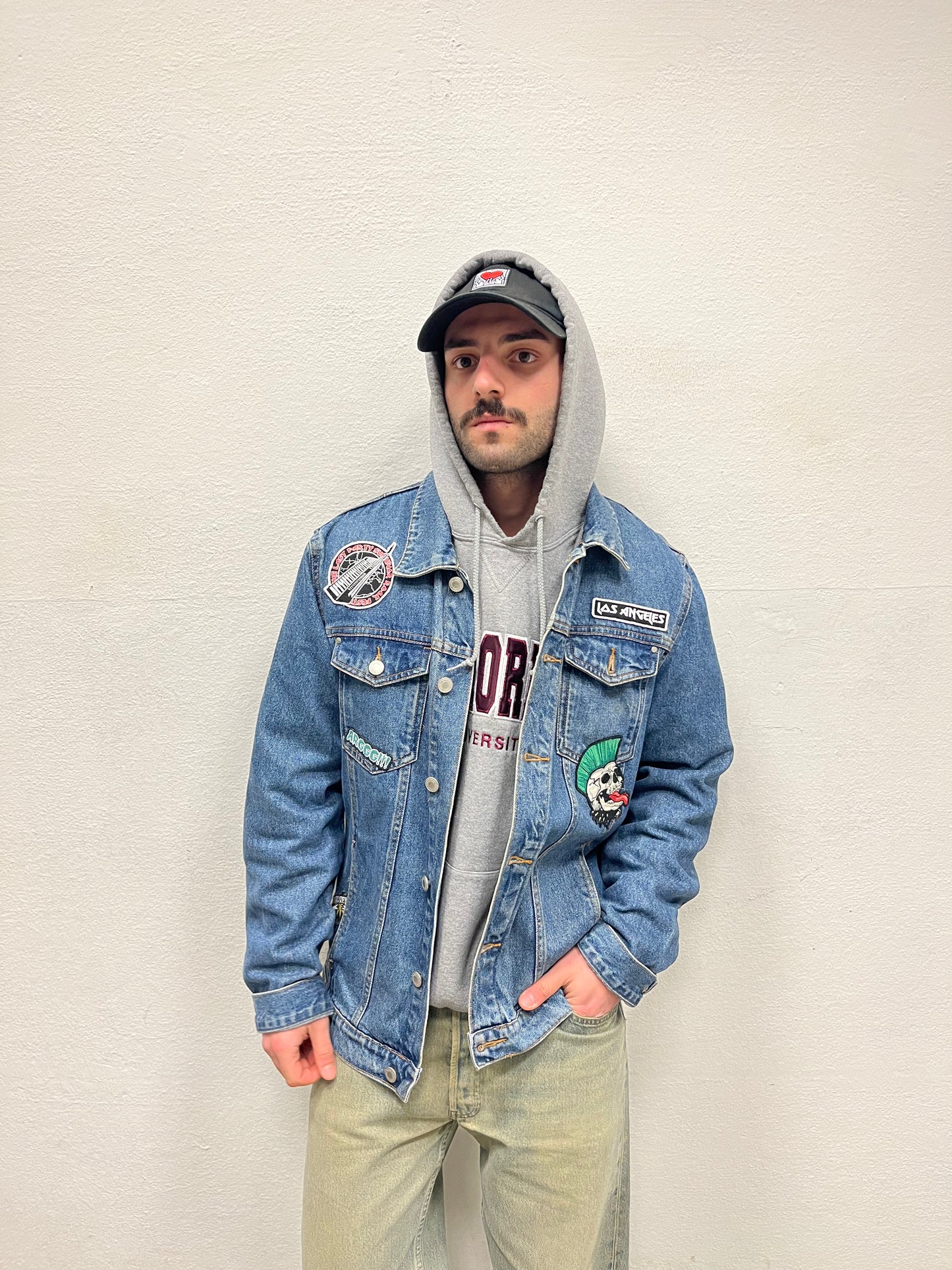 Vintage denim patch jacket